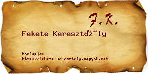 Fekete Keresztély névjegykártya