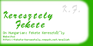keresztely fekete business card